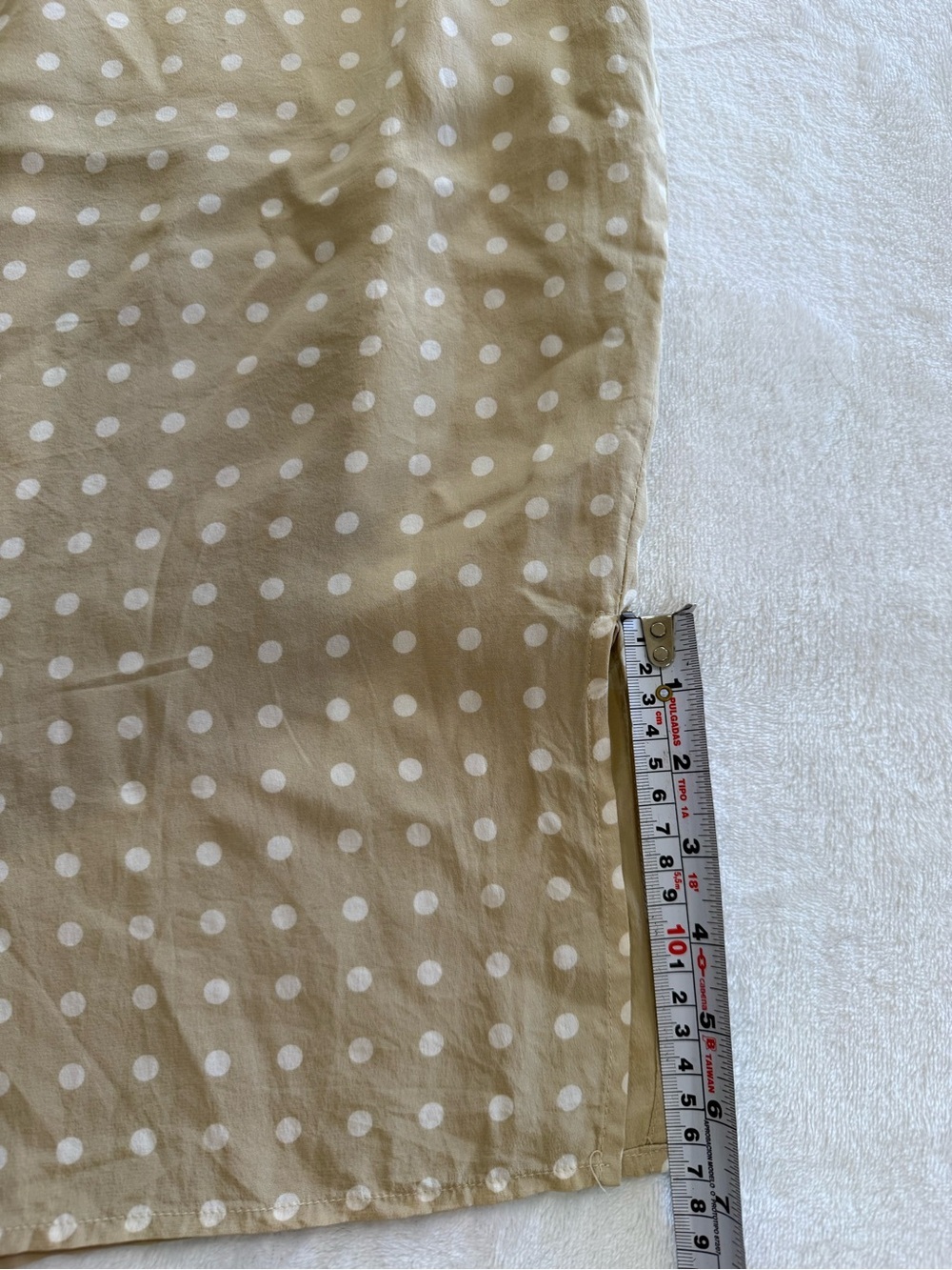 Vintage Newport News 100% Silk Polka Dot Midi Skirt Size 6 Quiet Luxury - Picture 8 of 8